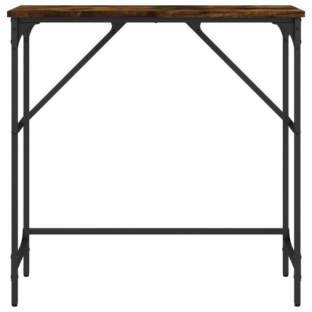 Füstös tölgy színű szerelt fa tálalóasztal 75x32x75 cm 4