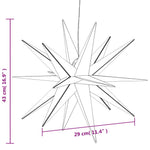 Összecsukható sárga karácsonyi lámpa LED-del 43 cm 11