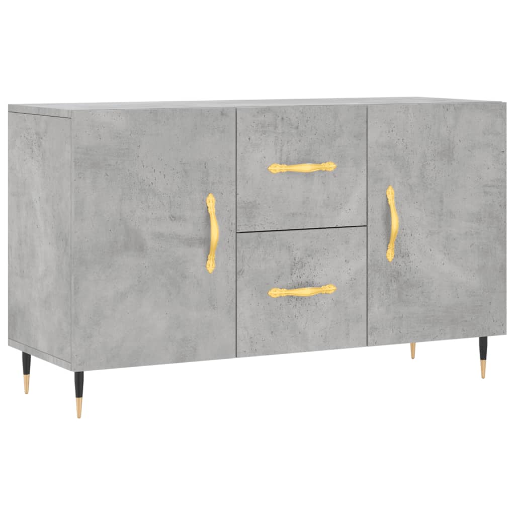Betonszürke szerelt fa tálalószekrény 100 x 36 x 60 cm 2