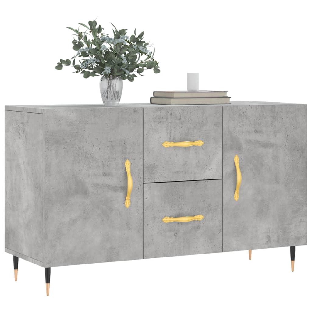 Betonszürke szerelt fa tálalószekrény 100 x 36 x 60 cm 3
