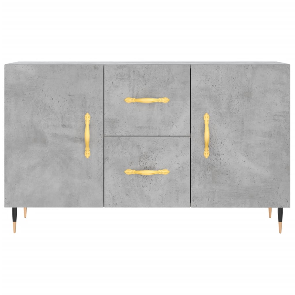 Betonszürke szerelt fa tálalószekrény 100 x 36 x 60 cm 6
