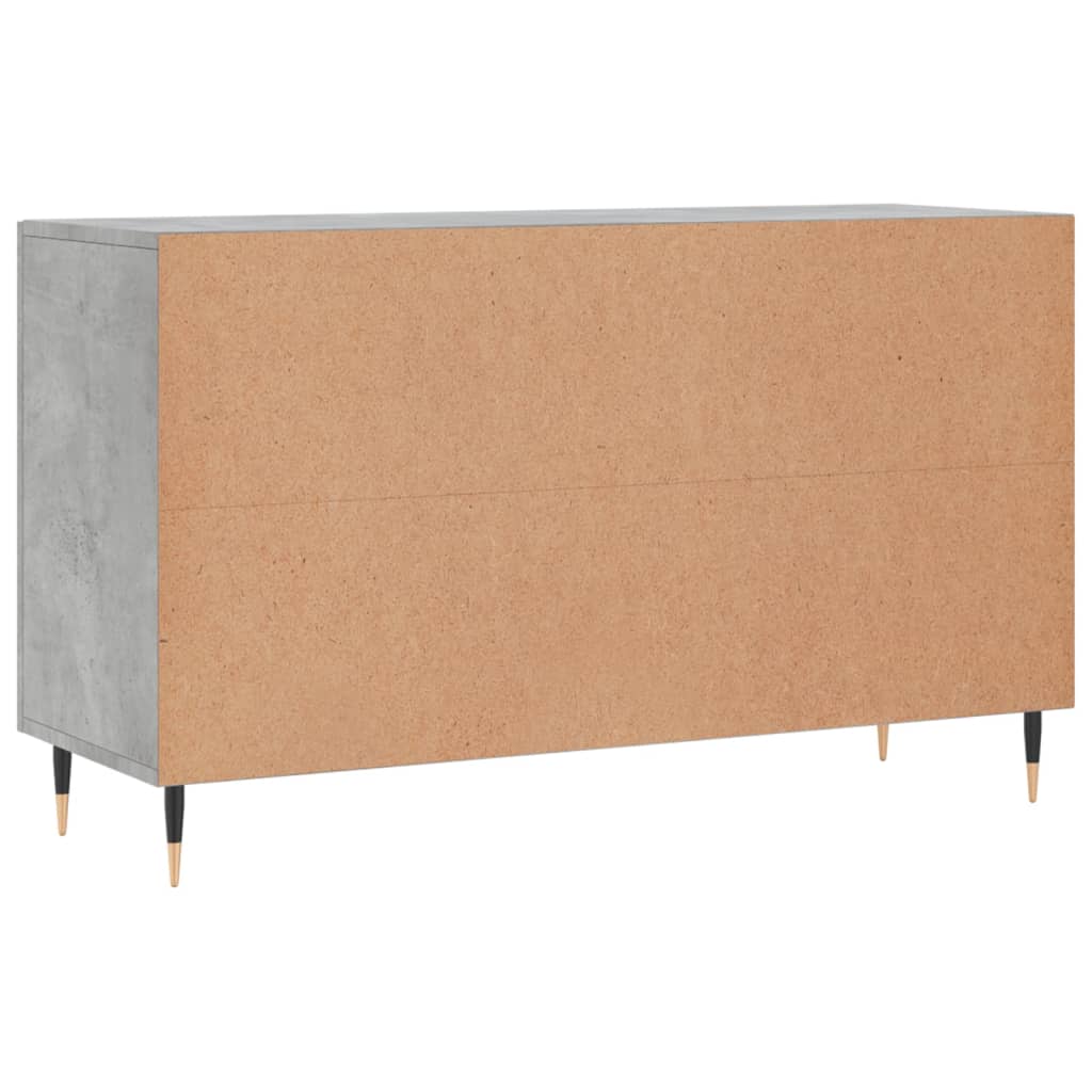 Betonszürke szerelt fa tálalószekrény 100 x 36 x 60 cm 8