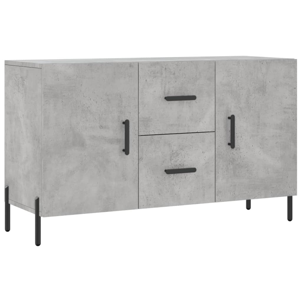 Betonszürke szerelt fa tálalószekrény 100 x 36 x 60 cm 2