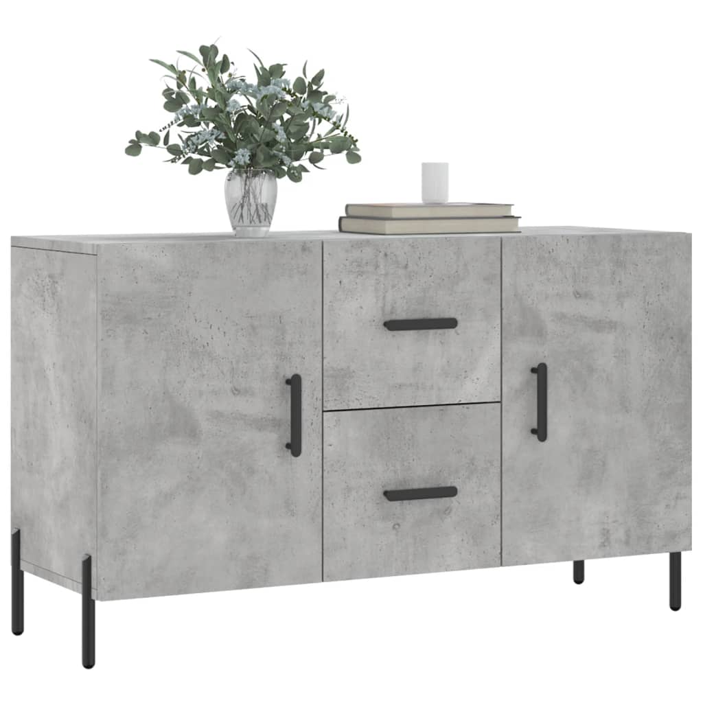 Betonszürke szerelt fa tálalószekrény 100 x 36 x 60 cm 3