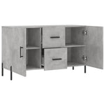 Betonszürke szerelt fa tálalószekrény 100 x 36 x 60 cm 5