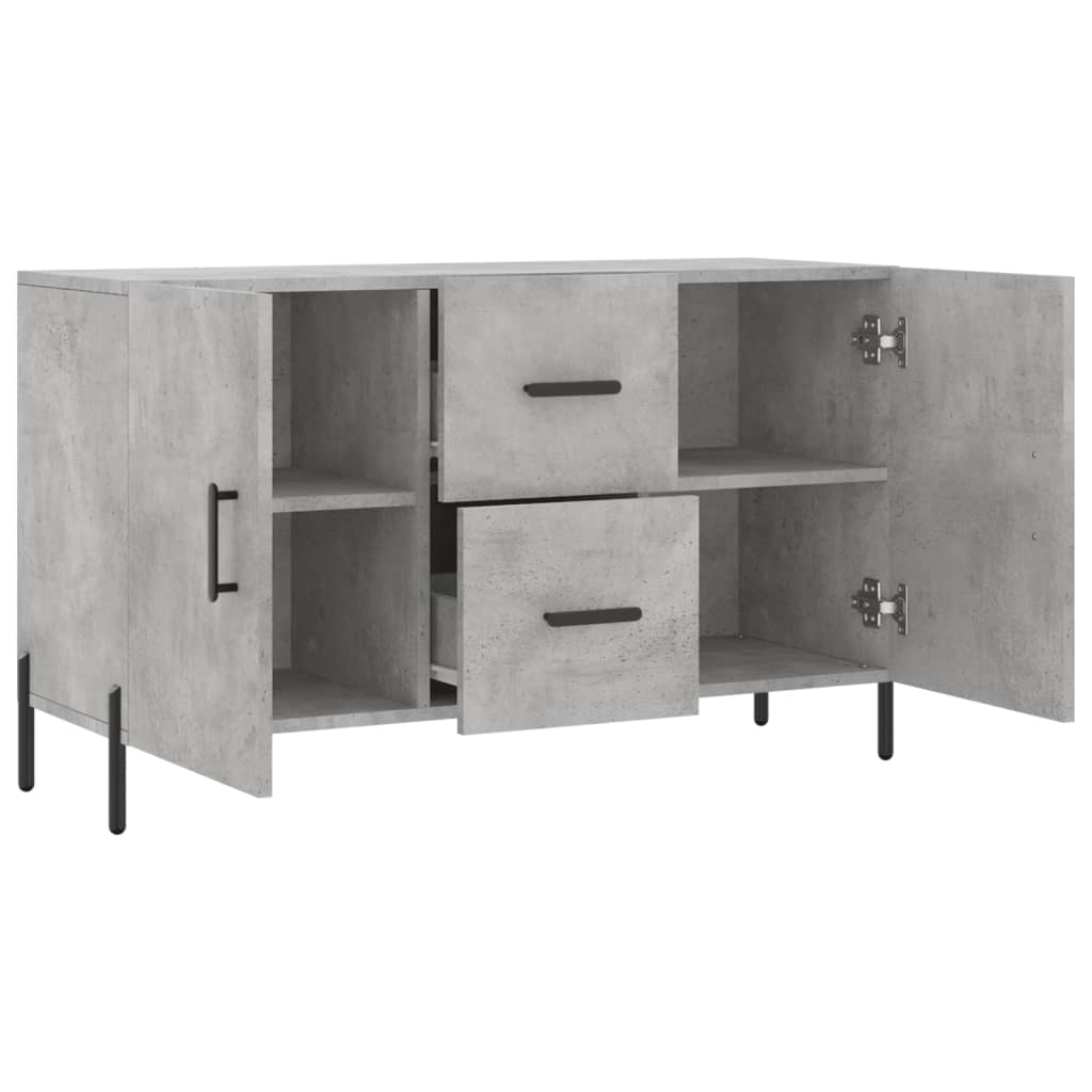 Betonszürke szerelt fa tálalószekrény 100 x 36 x 60 cm 5