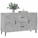 Betonszürke szerelt fa tálalószekrény 100 x 36 x 60 cm 3