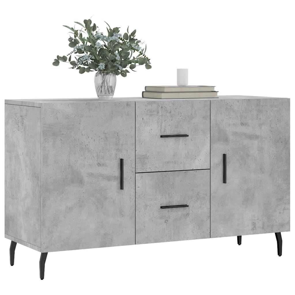 Betonszürke szerelt fa tálalószekrény 100 x 36 x 60 cm 3