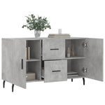 Betonszürke szerelt fa tálalószekrény 100 x 36 x 60 cm 4