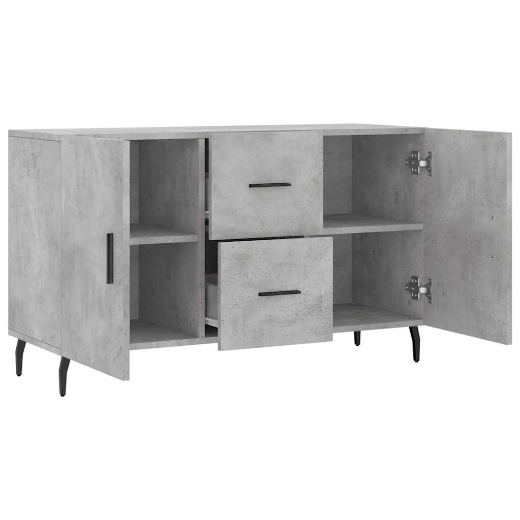 Betonszürke szerelt fa tálalószekrény 100 x 36 x 60 cm 5