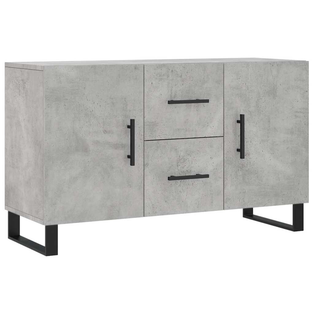 Betonszürke szerelt fa tálalószekrény 100 x 36 x 60 cm 2