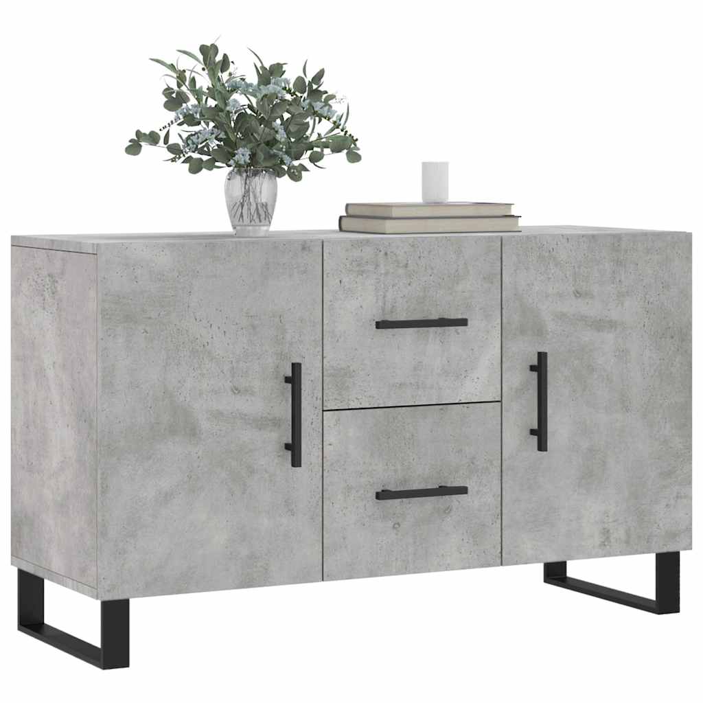 Betonszürke szerelt fa tálalószekrény 100 x 36 x 60 cm 3
