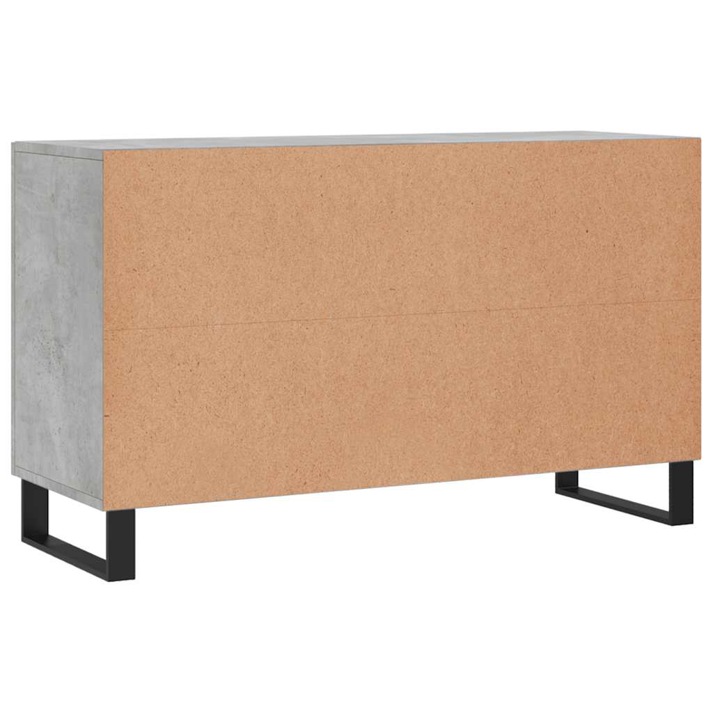 Betonszürke szerelt fa tálalószekrény 100 x 36 x 60 cm 8