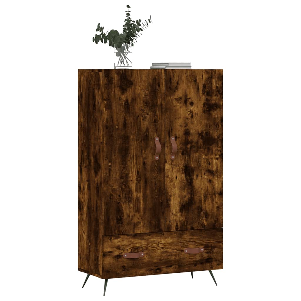 Füstös tölgy színű szerelt fa magasszekrény 69,5 x 31 x 115 cm 4