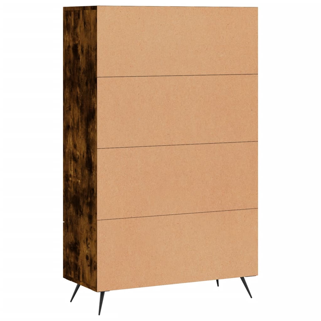 Füstös tölgy színű szerelt fa magasszekrény 69,5 x 31 x 115 cm 8