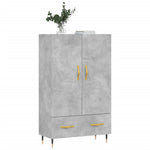 Betonszürke szerelt fa magasszekrény 69,5 x 31 x 115 cm 3
