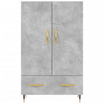 Betonszürke szerelt fa magasszekrény 69,5 x 31 x 115 cm 6