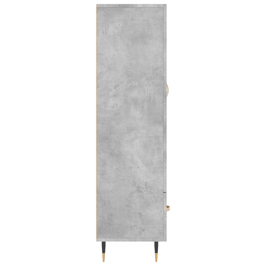 Betonszürke szerelt fa magasszekrény 69,5 x 31 x 115 cm 7