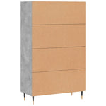 Betonszürke szerelt fa magasszekrény 69,5 x 31 x 115 cm 8