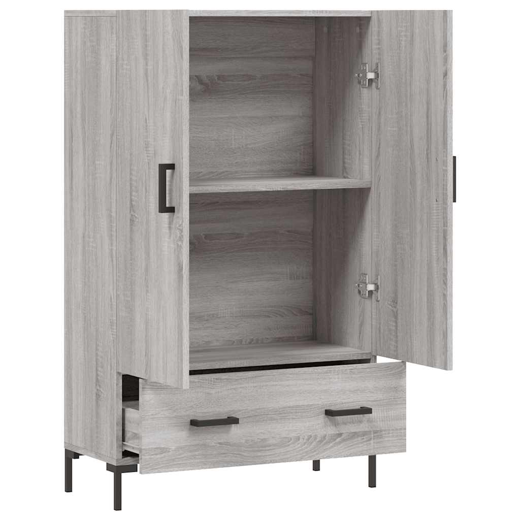 Szürke sonoma szerelt fa magasszekrény 69,5 x 31 x 115 cm 5