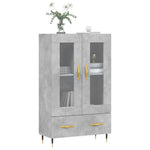 Betonszürke szerelt fa magasszekrény 69,5 x 31 x 115 cm 3