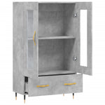 Betonszürke szerelt fa magasszekrény 69,5 x 31 x 115 cm 5