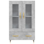 Betonszürke szerelt fa magasszekrény 69,5 x 31 x 115 cm 6