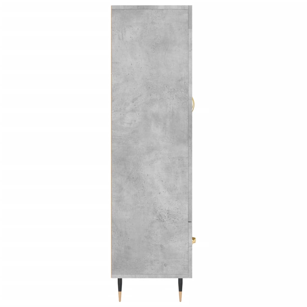 Betonszürke szerelt fa magasszekrény 69,5 x 31 x 115 cm 7