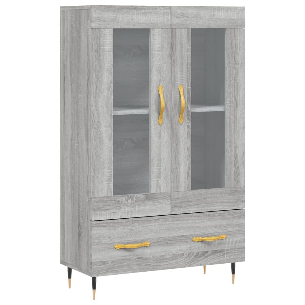 Szürke sonoma szerelt fa magasszekrény 69,5 x 31 x 115 cm 2