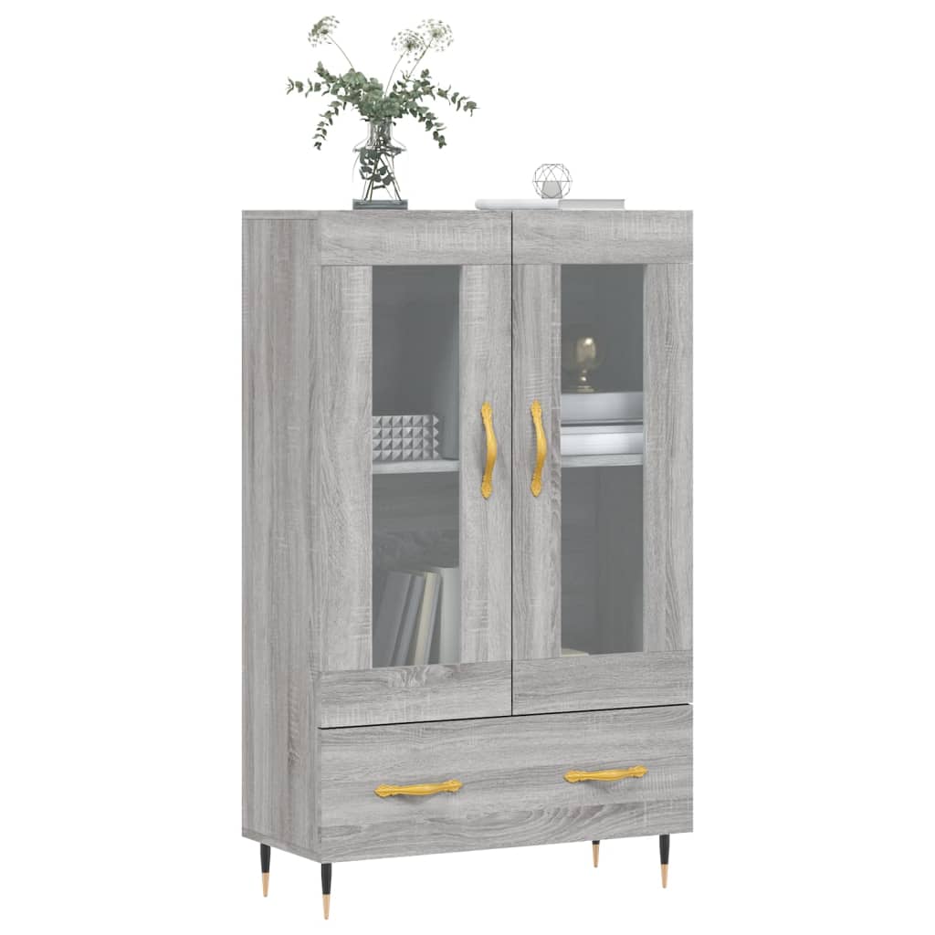 Szürke sonoma szerelt fa magasszekrény 69,5 x 31 x 115 cm 3