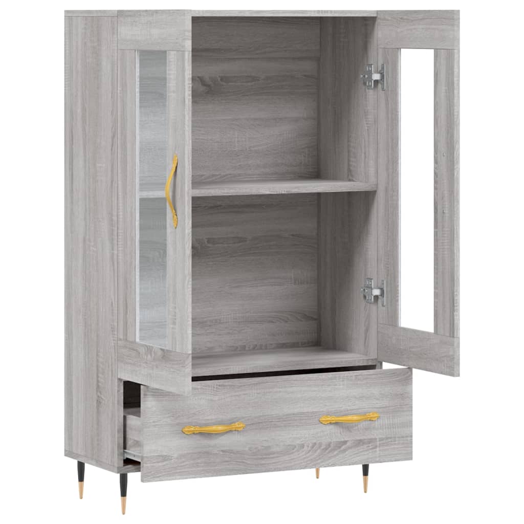 Szürke sonoma szerelt fa magasszekrény 69,5 x 31 x 115 cm 5