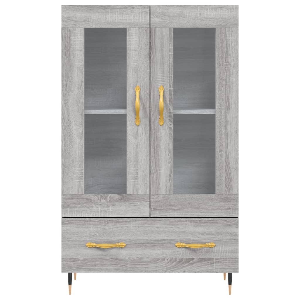 Szürke sonoma szerelt fa magasszekrény 69,5 x 31 x 115 cm 6