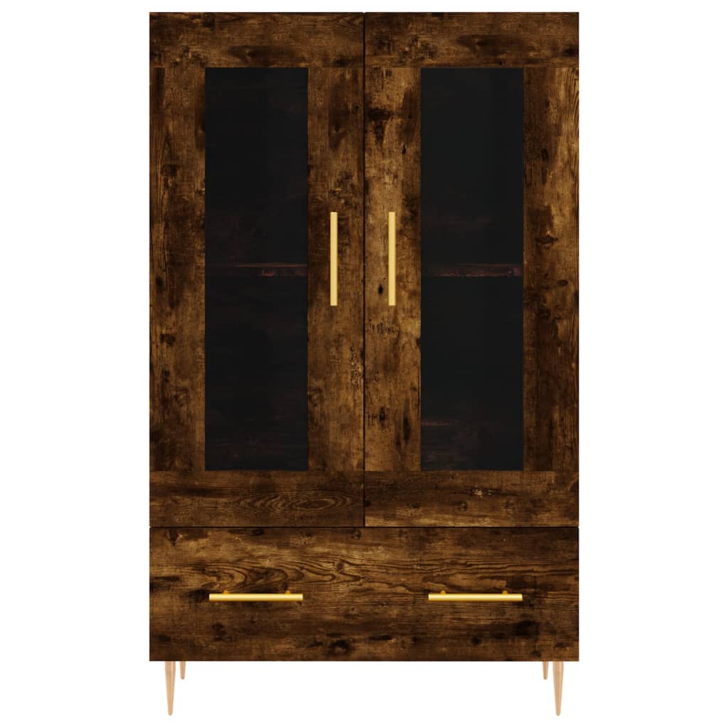 Füstös tölgy színű szerelt fa magasszekrény 69,5 x 31 x 115 cm 6