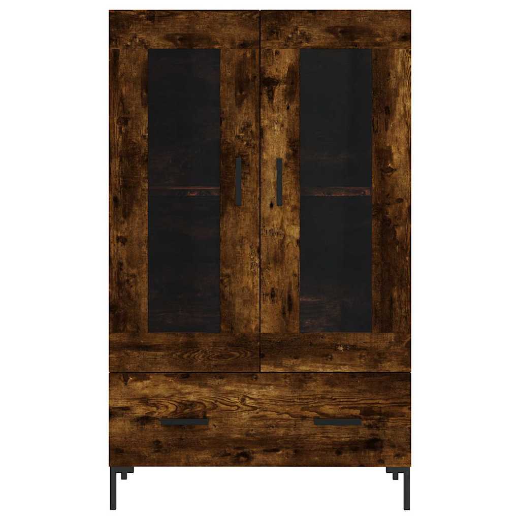 Füstös tölgy színű szerelt fa magasszekrény 69,5 x 31 x 115 cm 6