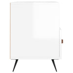 Fehér magasfényű szerelt fa TV-szekrény 80x36x50 cm 7