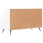 Fehér magasfényű szerelt fa TV-szekrény 80x36x50 cm 8