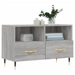 Szürke sonoma színű szerelt fa TV-szekrény 80x36x50 cm 3