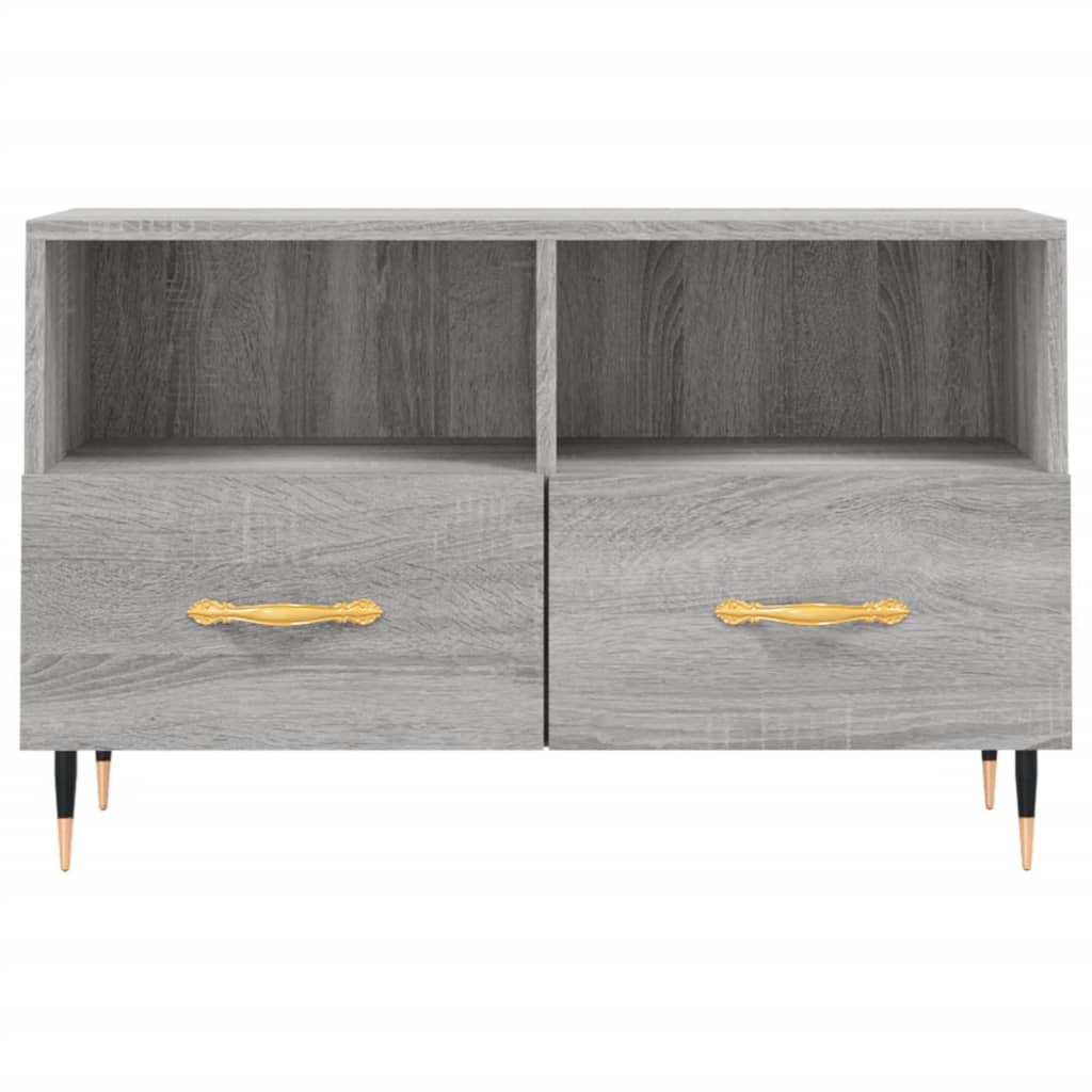 Szürke sonoma színű szerelt fa TV-szekrény 80x36x50 cm 5