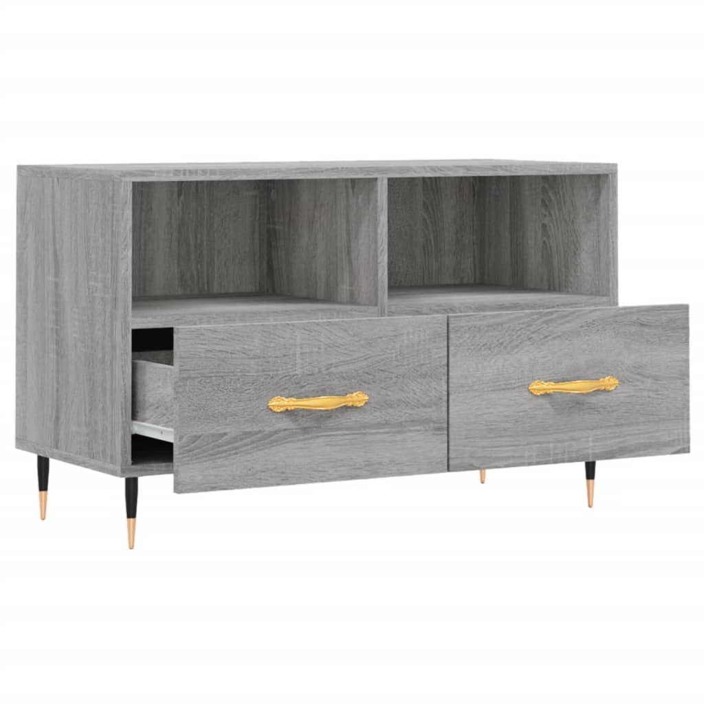 Szürke sonoma színű szerelt fa TV-szekrény 80x36x50 cm 6