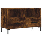 Füstös tölgy színű szerelt fa TV-szekrény 80 x 36 x 50 cm 2