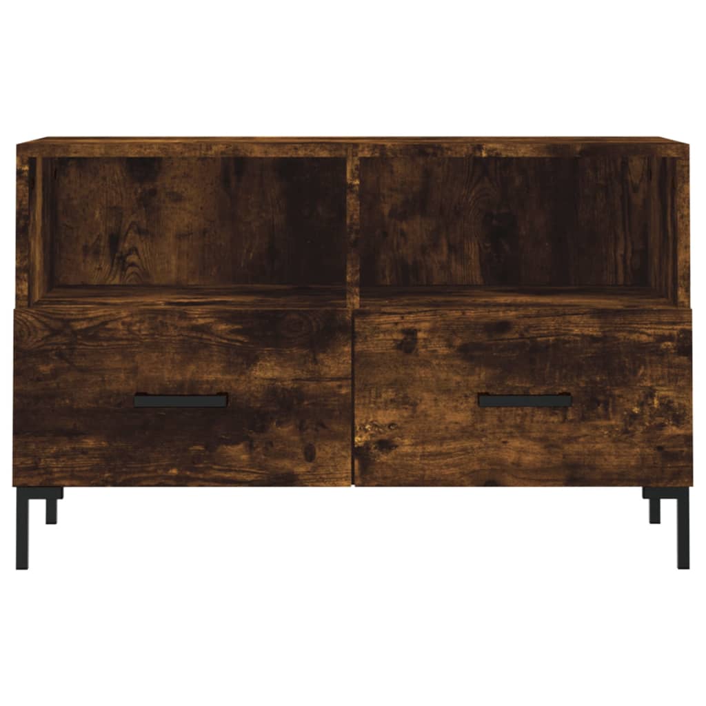 Füstös tölgy színű szerelt fa TV-szekrény 80 x 36 x 50 cm 5
