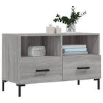 Szürke sonoma színű szerelt fa TV-szekrény 80x36x50 cm 3
