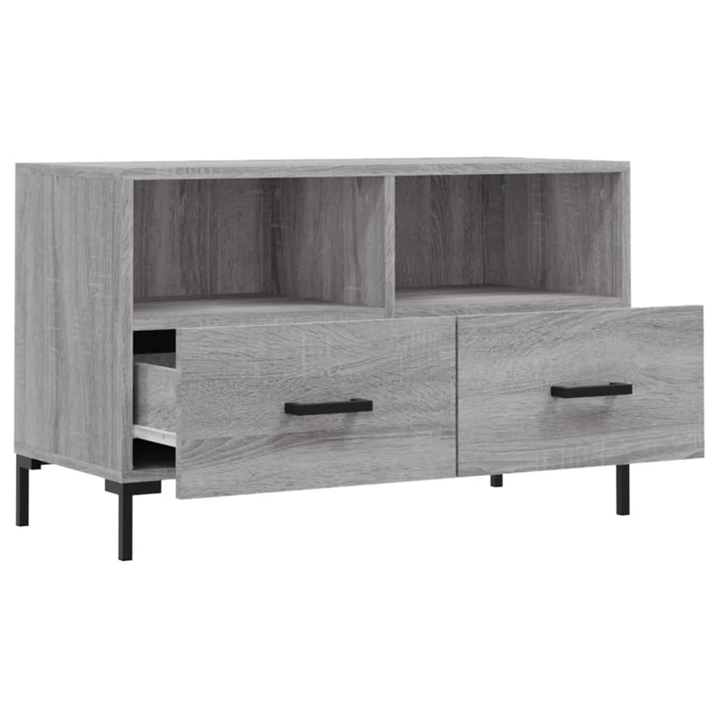 Szürke sonoma színű szerelt fa TV-szekrény 80x36x50 cm 6