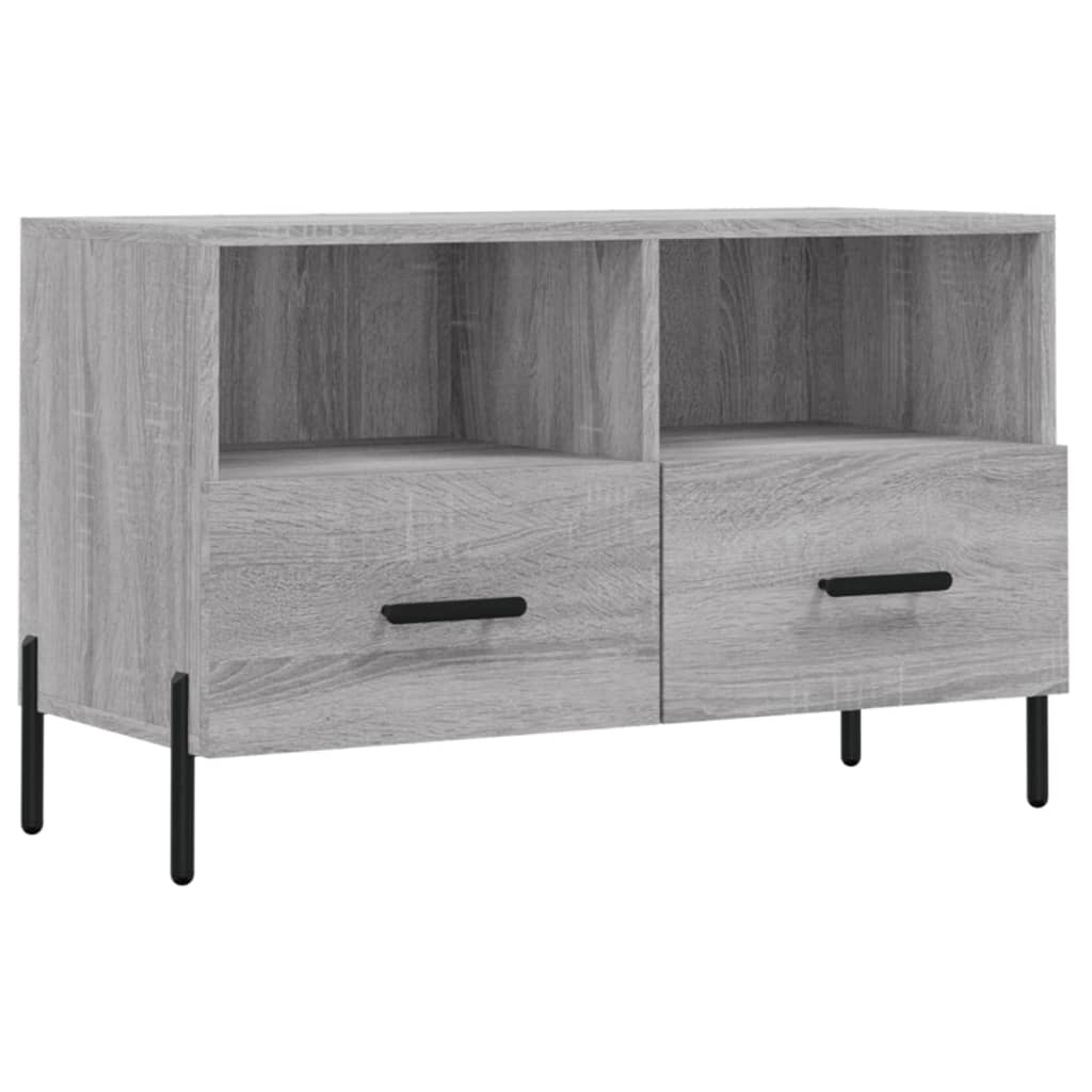 Szürke sonoma színű szerelt fa TV-szekrény 80x36x50 cm 2