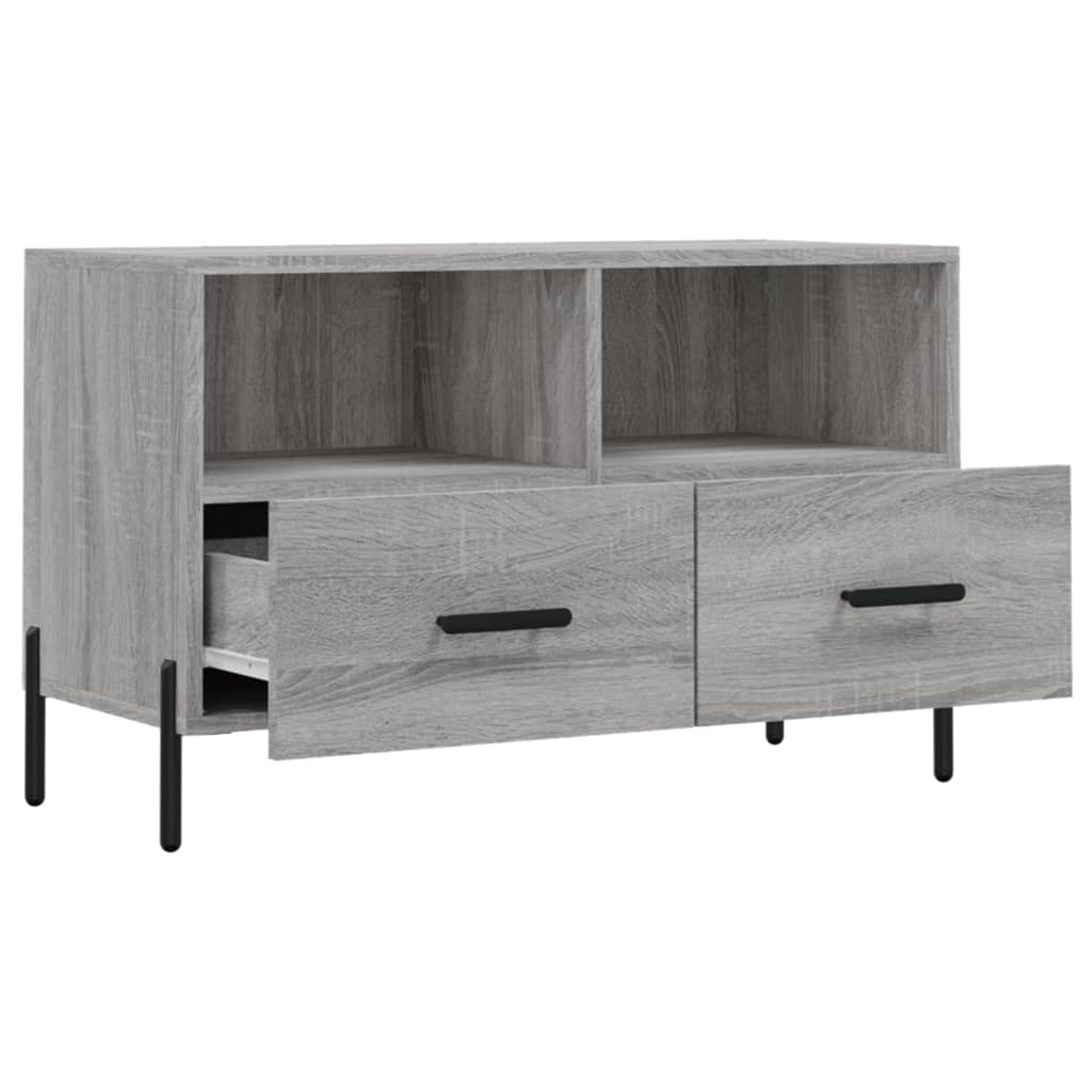Szürke sonoma színű szerelt fa TV-szekrény 80x36x50 cm 6