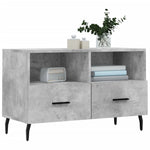Betonszürke szerelt fa TV-szekrény 80 x 36 x 50 cm 3