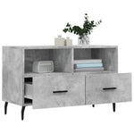 Betonszürke szerelt fa TV-szekrény 80 x 36 x 50 cm 4