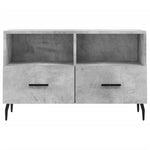 Betonszürke szerelt fa TV-szekrény 80 x 36 x 50 cm 5