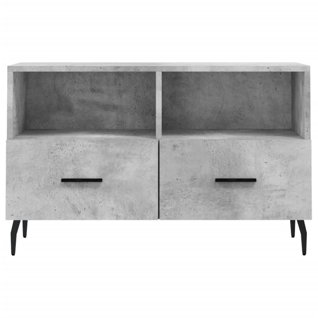 Betonszürke szerelt fa TV-szekrény 80 x 36 x 50 cm 5