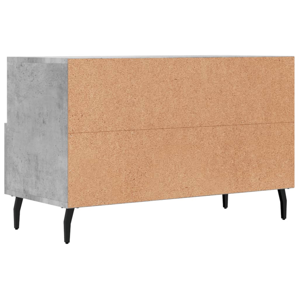 Betonszürke szerelt fa TV-szekrény 80 x 36 x 50 cm 8